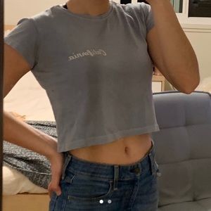 Rare Brandy Melville blue California crop top💙